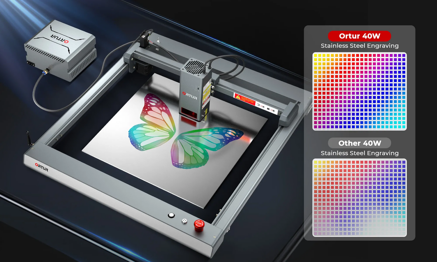 Ortur 40W Laser Module LU3-40A more colorful engraving on stainless steel