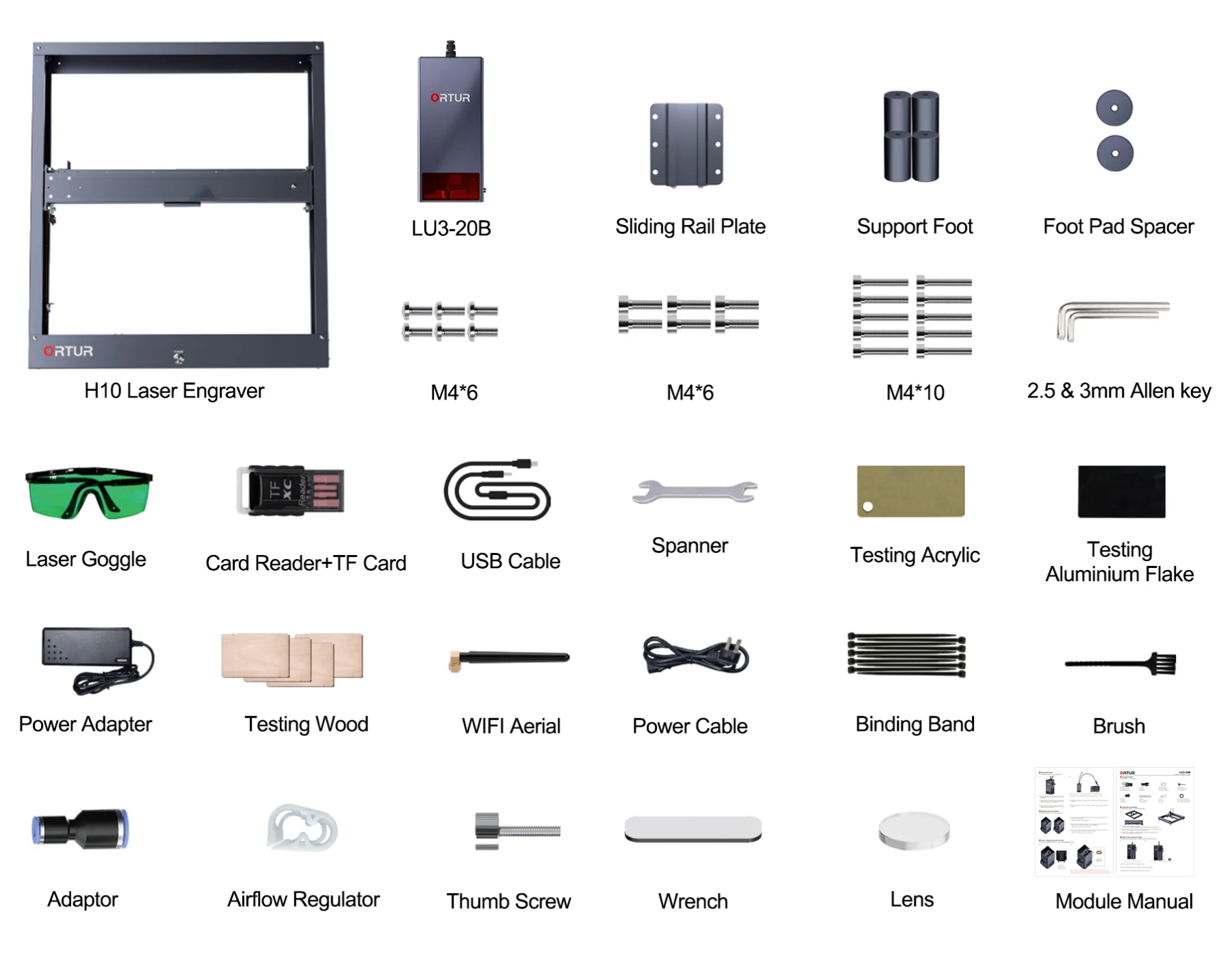 h10 package list