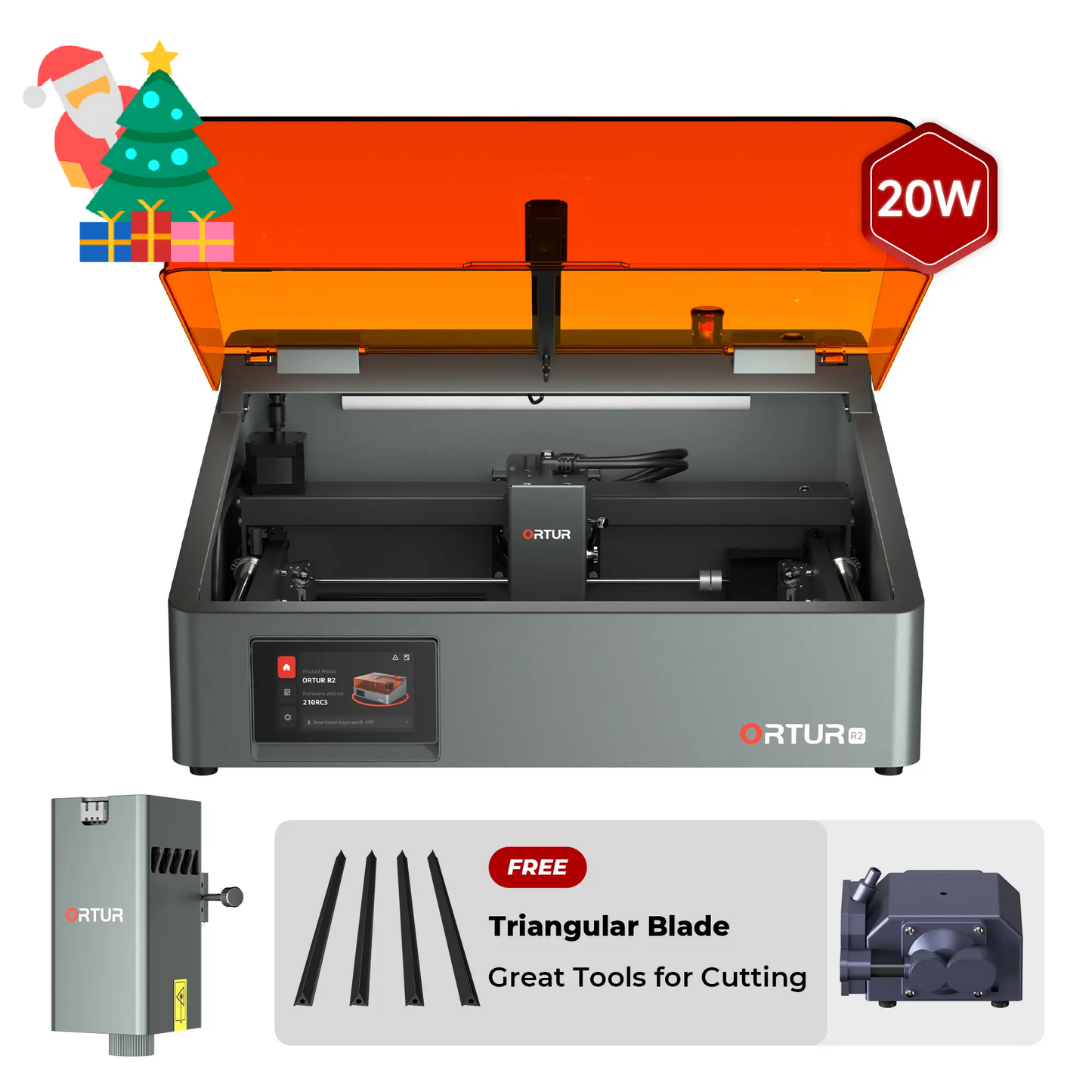Ortur R2 Smart AI Laser Engraver & Cutter 20W + 1.3W IR