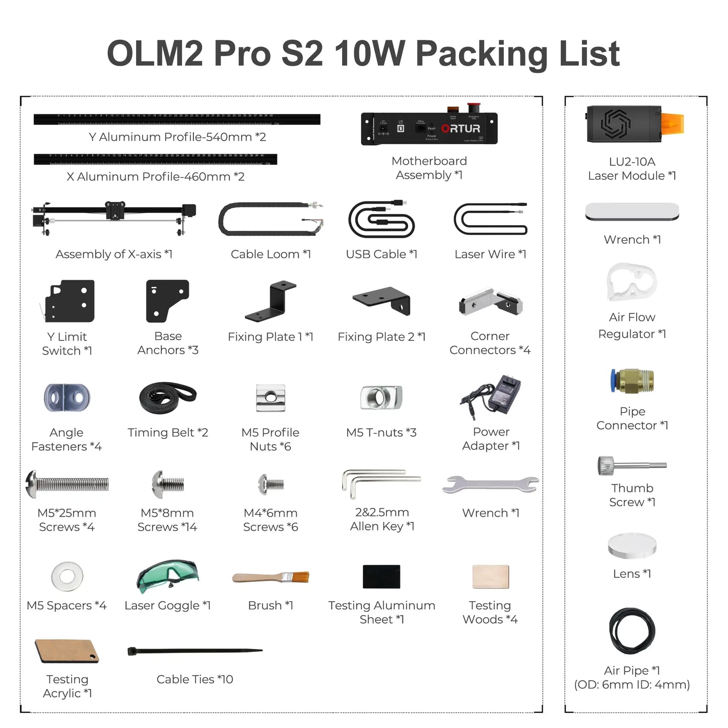 Ortur Laser Master 2 Pro S2 (LM2 Pro S2) Laser Engraving & Cutting Machine