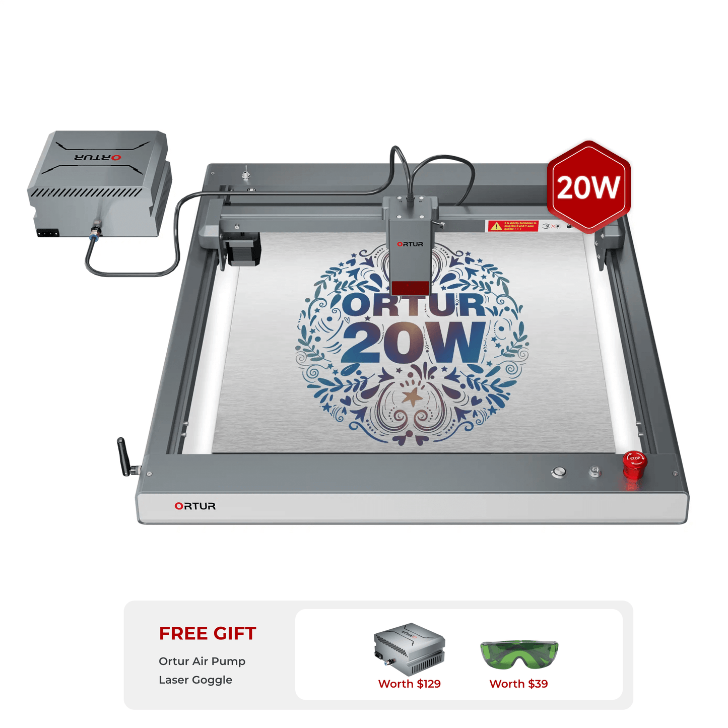 Ortur Laser Master 3 (LM3) Laser Engraving & Cutting Machine 20W (with Free Air Pump) OLM3 Basic
