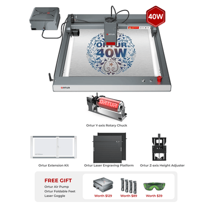 Ortur Laser Master 3 (LM3) Laser Engraving & Cutting Machine 40W (with Free Air Pump & FFT1.0) OLM3 Business Bundle