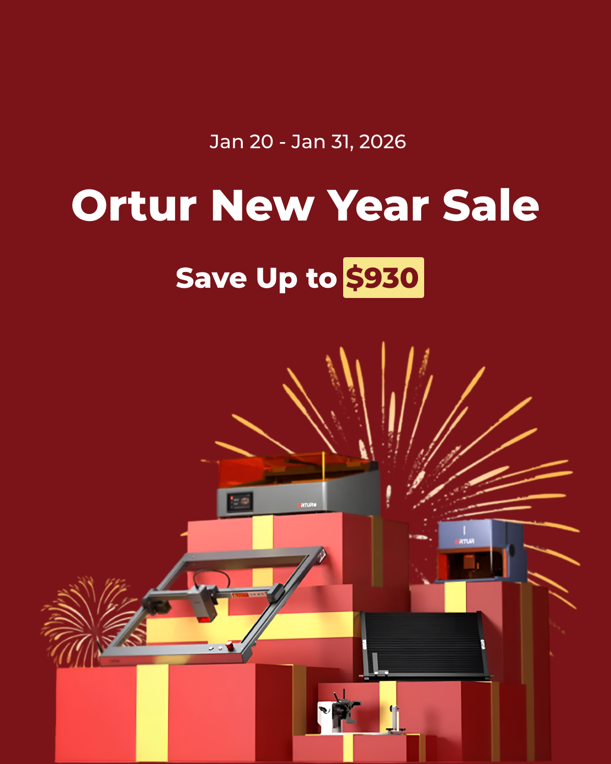 Ortur New Year Sale Save Up to $930